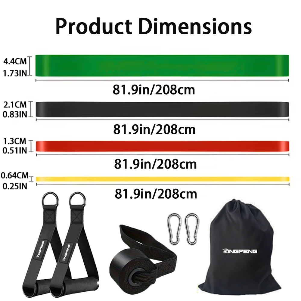 10Pcs 4-Level Resistance Bands - Pull Up Assist Band 评论和价格