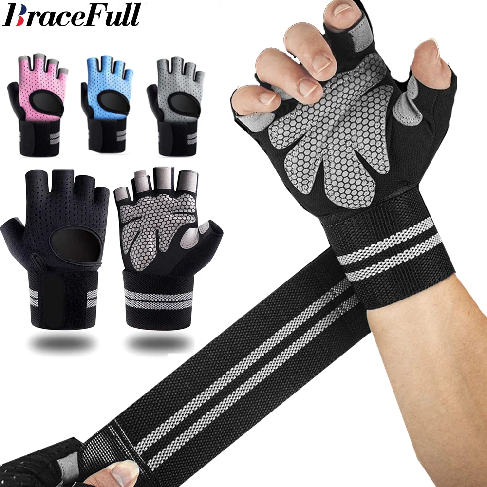 1Pair Half Finger Gym Fitness  - Crossfit Training Gear 评论和价格
