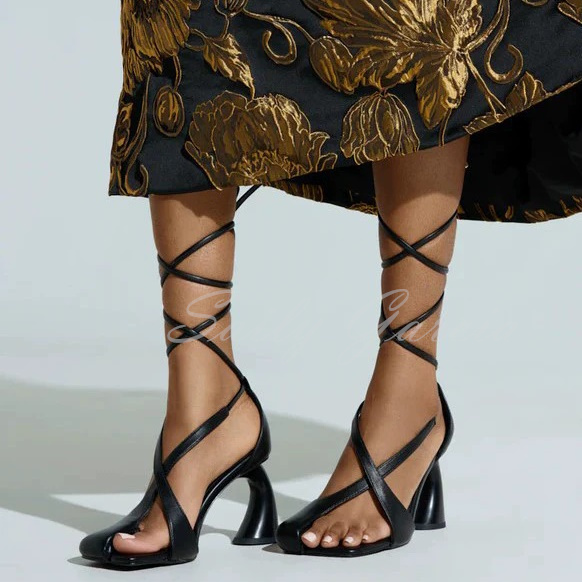 Snake Pattern Chunky Heel Pump - Crossfit Ladies 评论和价格